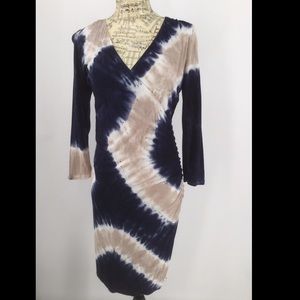 INC Inter. concepts  S Faux Wrap Tie -Dye Dress